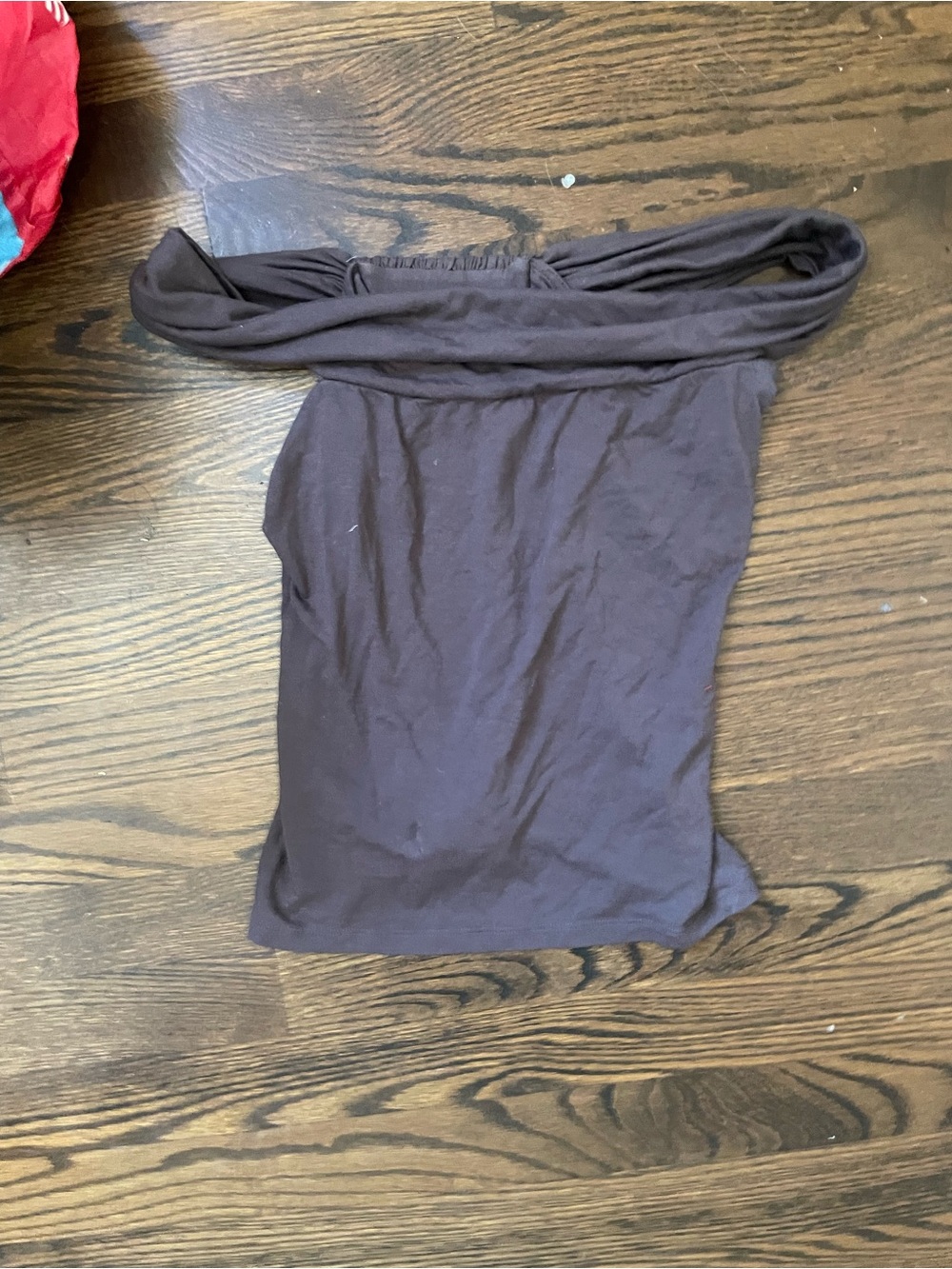 Off-Shoulder Women's Top in Dark Brown